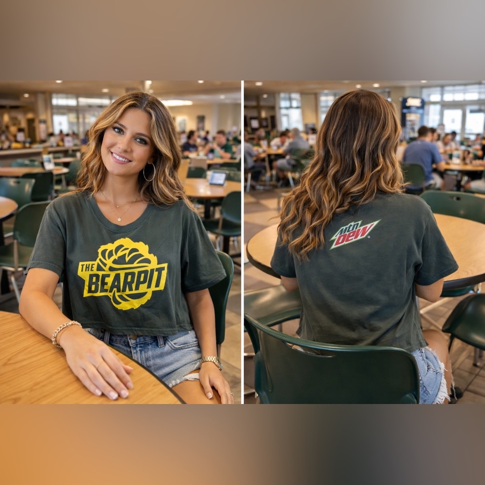 Baylor University Bear Pit S/S Tee Heavyweight Cotton Med College Mountain Dew